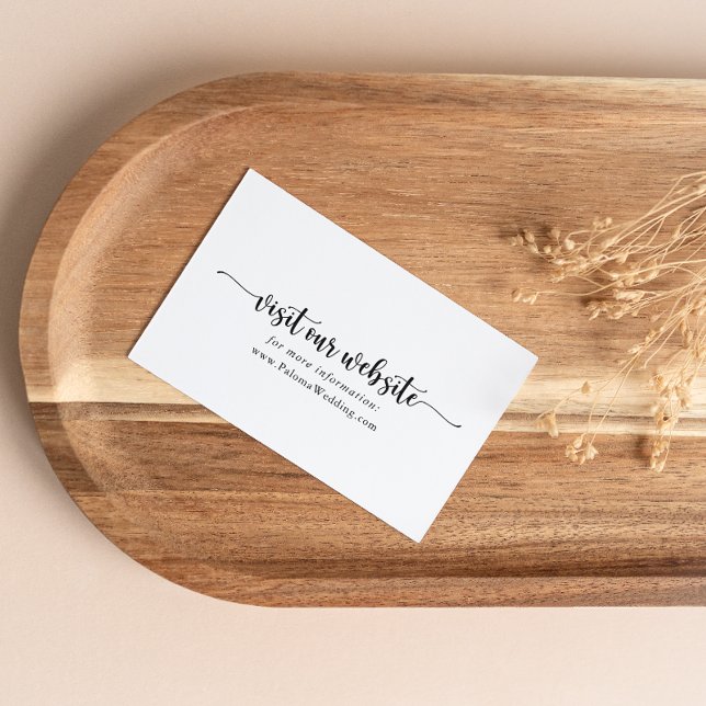 Minimalist Calligraphy Wedding Website  Enclosure Card (Creator Uploaded)
