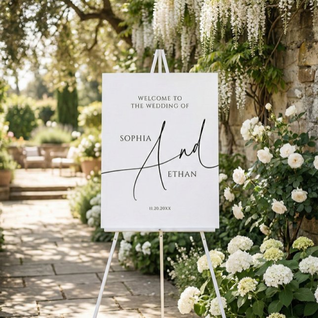 Minimalist Calligraphy Wedding Welcome Sign (Creator Uploaded)