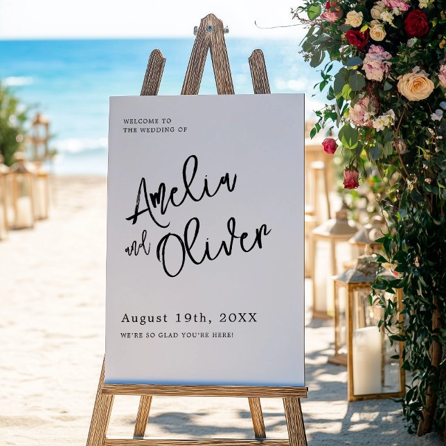 Minimalist Calligraphy Wedding Welcome Sign (Creator Uploaded)