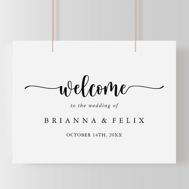 Minimalist Calligraphy Wedding Welcome Sign (Creator Uploaded)