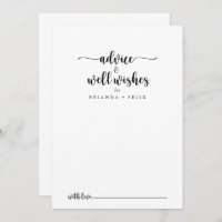 Minimalist Calligraphy Wedding Well Wishes