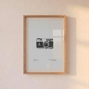 minimalist camera print foam board
