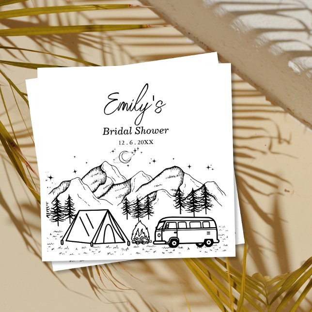 Minimalist Camp Bride Bridal Shower  Napkins (Creator Uploaded)