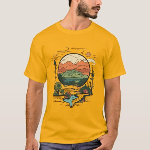 Minimalist Campfire T_Shirt