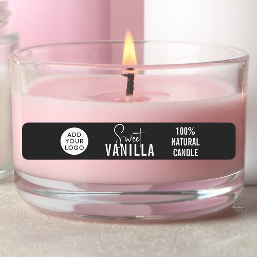 Minimalist Candle Business Black  LOGO Product Labels