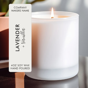 Minimalist Candle Jar Thin Vertical Label Set