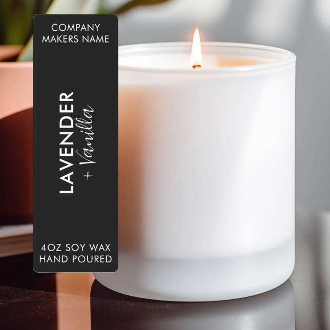 Minimalist Candle Jar Thin Vertical Label Set (Creator Uploaded)