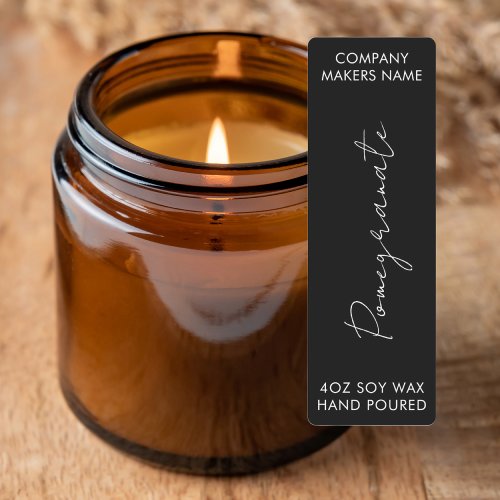 Minimalist Candle Jar Thin Vertical Label Set