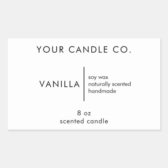 Minimalist Candle Label (Front)