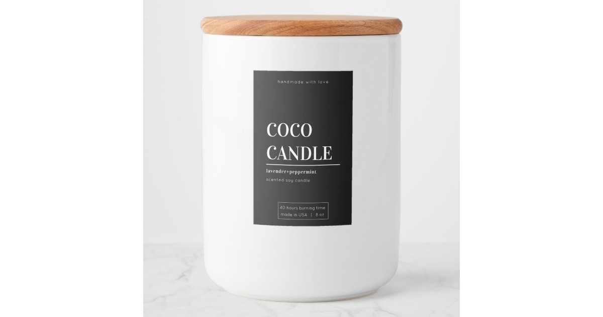 Minimalist Candle Label Zazzle