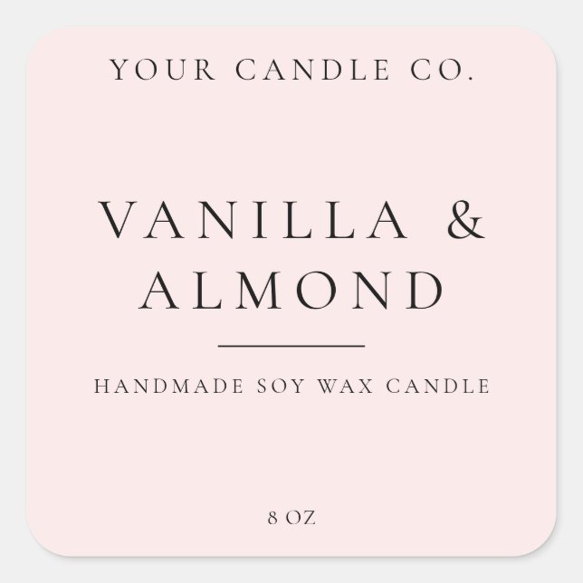 Minimalist Candle Label (Front)