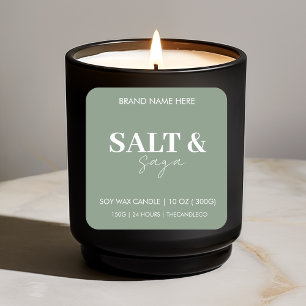 Minimalist Candle Label Sticker Custom Soy Wax