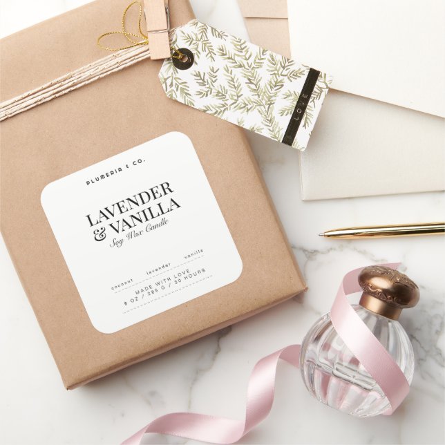 Minimalist Candle Product Label Sticker (Gifting)