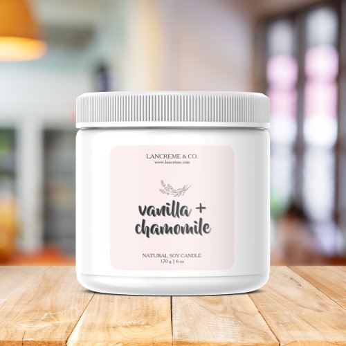 Minimalist Candle Soap Product Label
