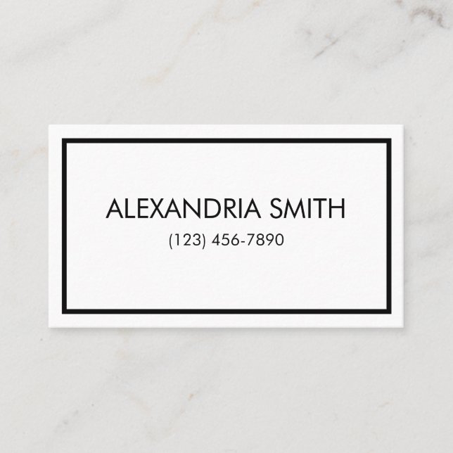 Minimalist Capitals Business Card (Front)