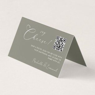 Minimalist Capture The Love QR code Folded Card