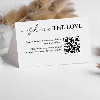 Minimalist Capture The Love QR code Folded Card