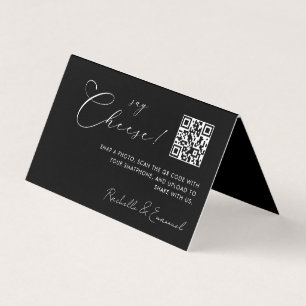 Minimalist Capture The Love QR code Folded Card