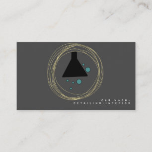 Minimalist Car Wash Interior Designer Logo B Business Card