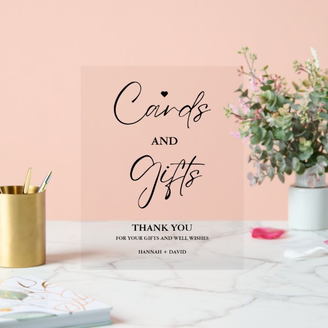 Minimalist Card and Gift Thank you Wedding Sign (Wedding)