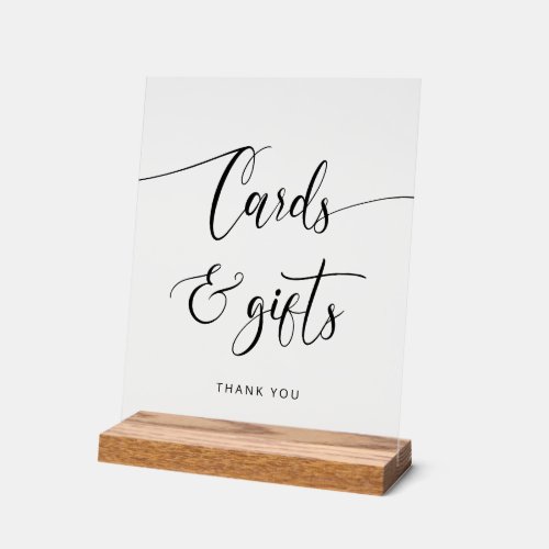 Minimalist Cards and gifts  Acrylic Sign