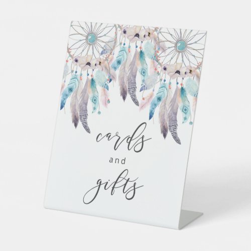 Minimalist Cards and Gifts Bohemian Baby Shower Pedestal Sign