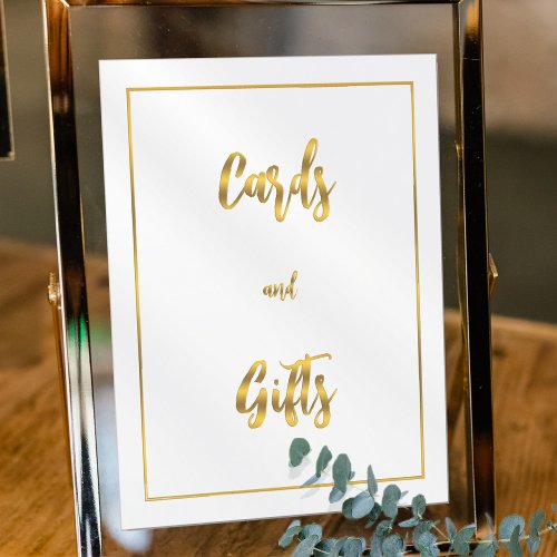 Minimalist Cards and Gifts on White Foil Prints