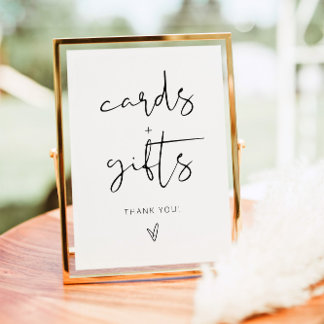 Minimalist Cards and Gifts Sign