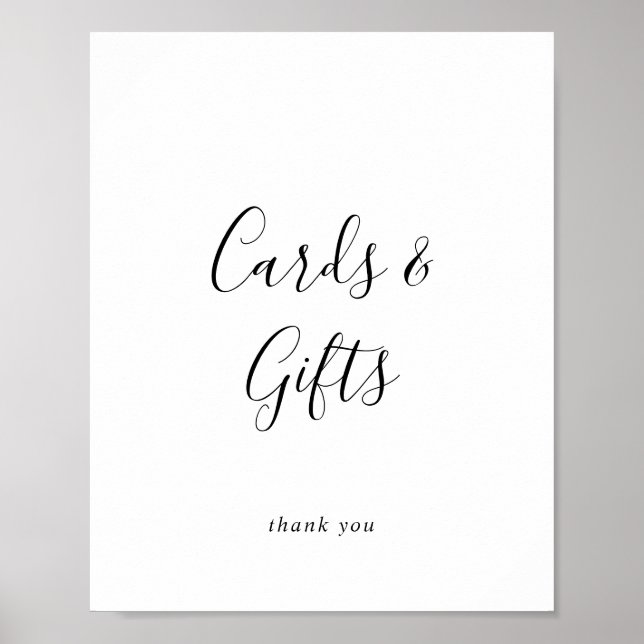 Minimalist Cards and Gifts Sign (Front)