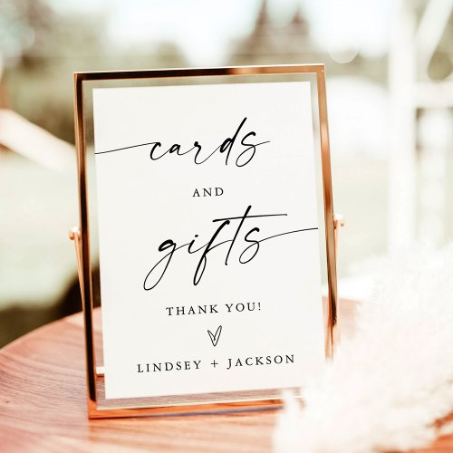 Minimalist Cards and Gifts Sign 5x7 Modern Sign