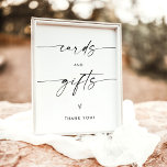 Minimalist Cards And Gifts Sign | Modern Wedding at Zazzle
