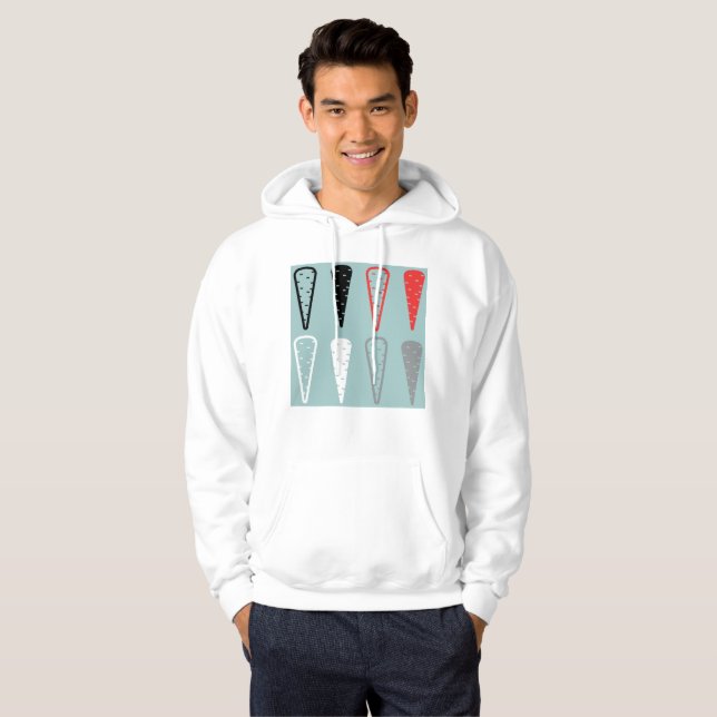 Minimalist Carrot Vegetable Icons Hoodie (Front Full)