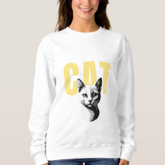 Minimalist Cat Drawing T-Shirt – Purrfect for Cat  Sweatshirt