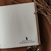 Minimalist Cat From the Library Of, Book