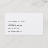 Minimalist Catering Fork and Knife Circle Logo Business Card (Back)