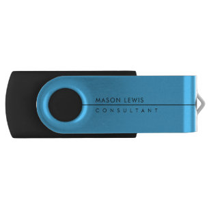Minimalist Cayman Blue Flash Drive