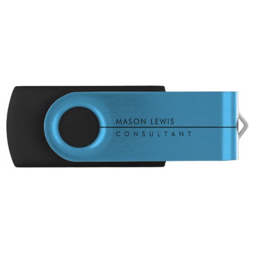 Minimalist Cayman Blue Flash Drive