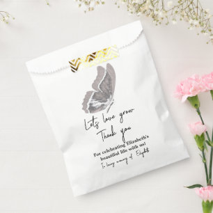 Minimalist Celebration of Life Favor Memorial Favor Bag