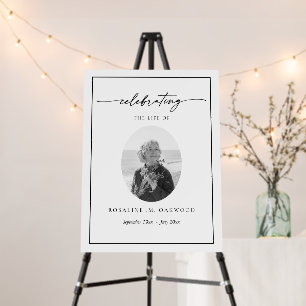 Minimalist Celebration of Life Funeral Poster