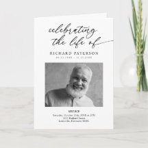 Minimalist Celebration of Life Funeral Program