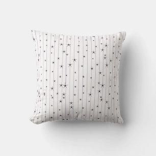Minimalist Celestial Stars Throw Pillow
