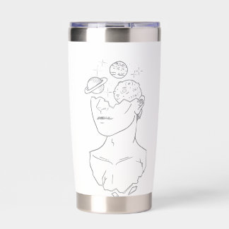 Minimalist Celestial Statue Aesthetic Insulated Tu Tumbler