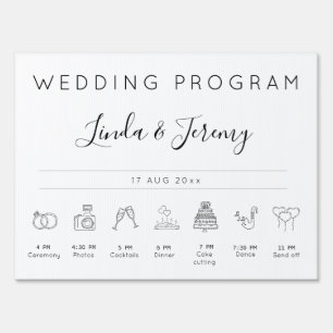 Minimalist Ceremony Program Sign