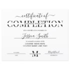 Minimalist Certificate of Completion Course Award