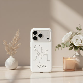 Minimalist Chair of Support Line Art iPhone 17 Pro Case