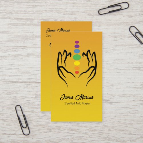Minimalist Chakra Energy Spiritual Healing  Business Card