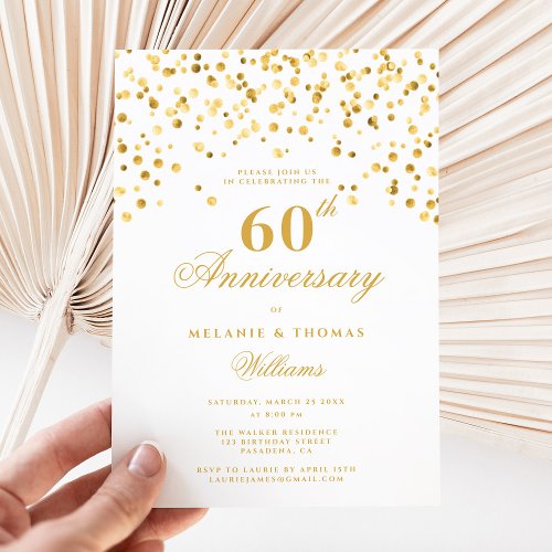 Minimalist Champagne 60th Wedding Anniversary