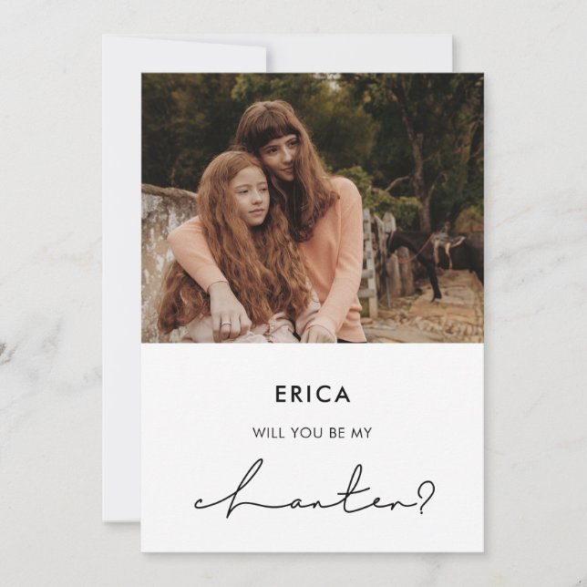 Minimalist Chanter proposal photo card (Front)