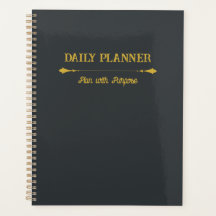 Minimalist Charcoal Gold Planner