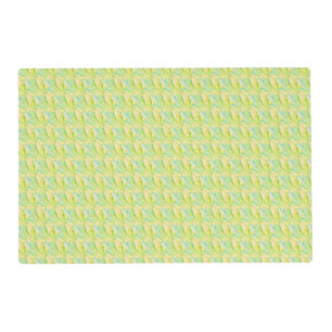 Minimalist Chartreuse Impressionist Floral Placemat